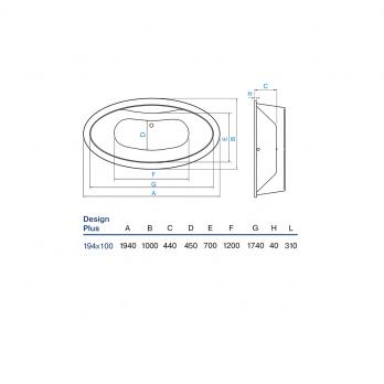 Ванна Koller Pool Design Plus 194х100