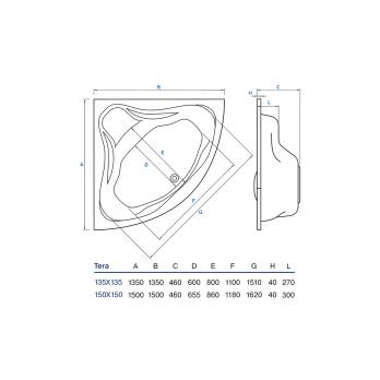 Ванна Koller Pool Tera 135x135